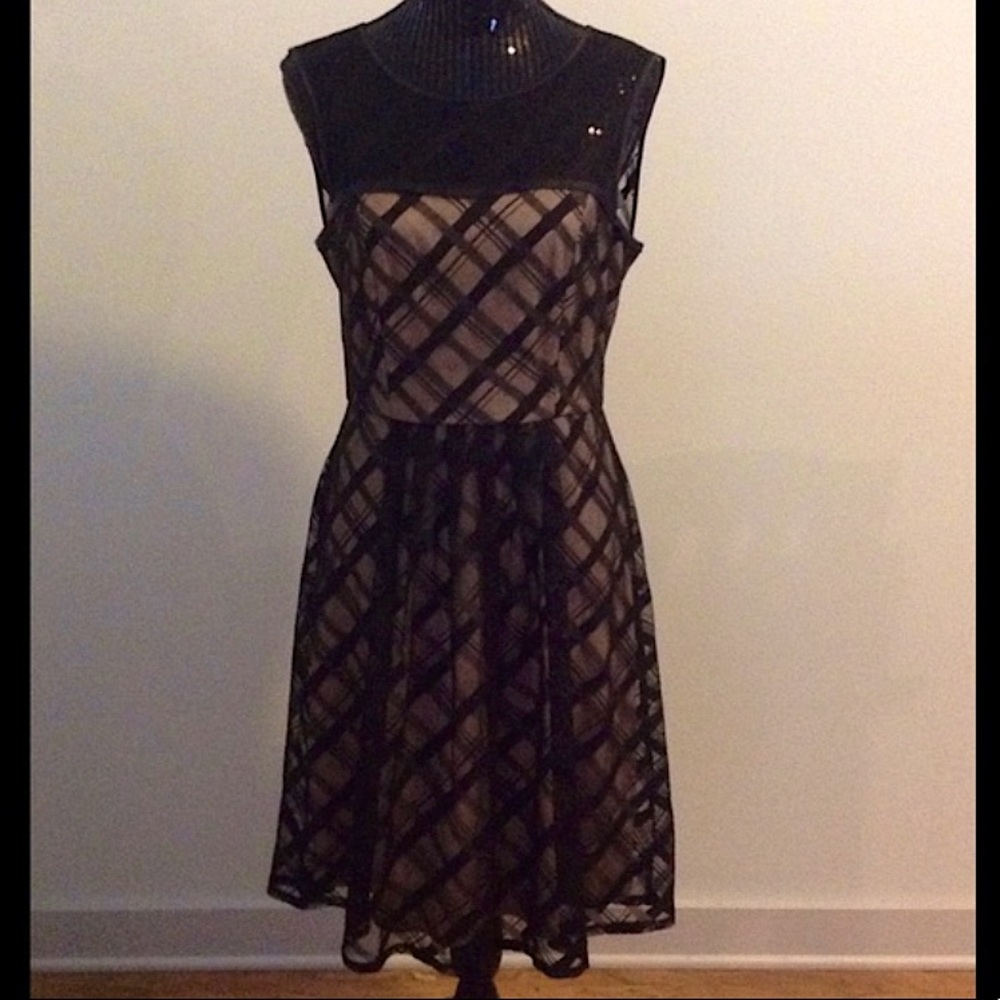 Black & Nude Cocktail Dress